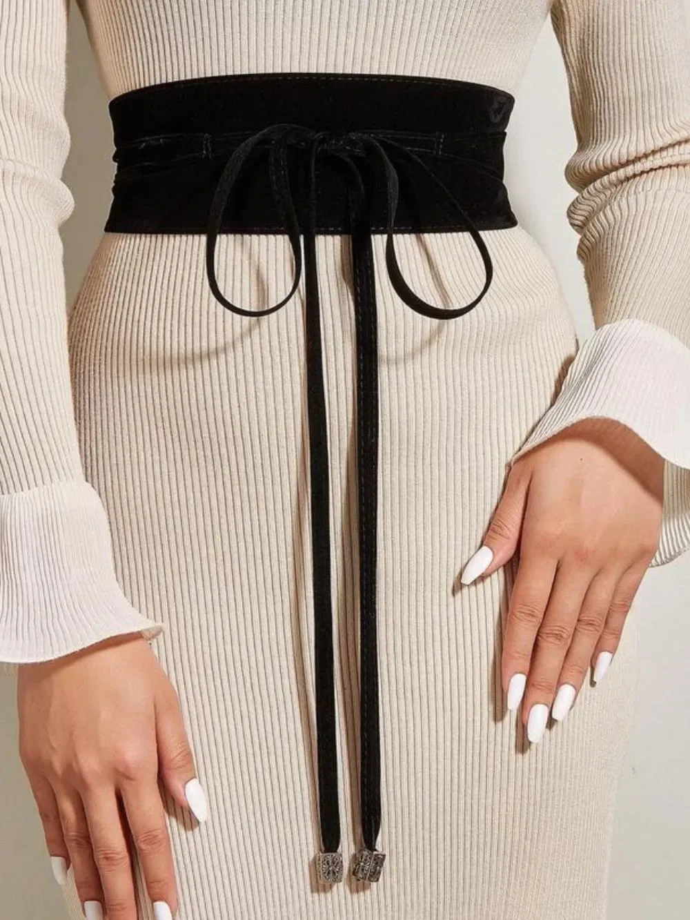 Black boho belt S1426